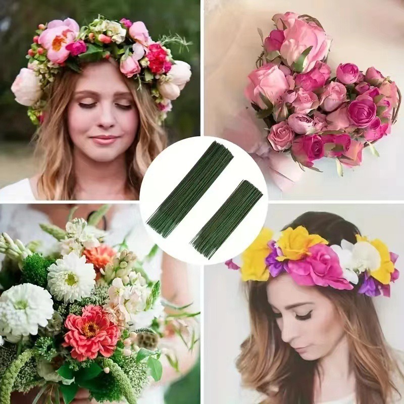 Wire Stem Florist - 100 peças haste floral, haste de