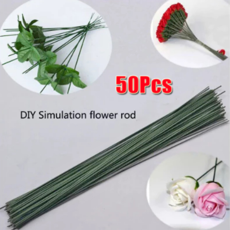 Wire Stem Florist - 50 peças de hastes de arame
