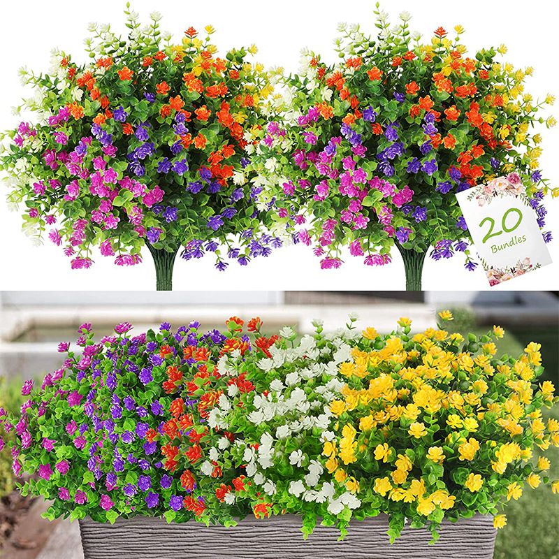 Florist Supply Vases - 3/6 pçs planta artificial flor eucalipto