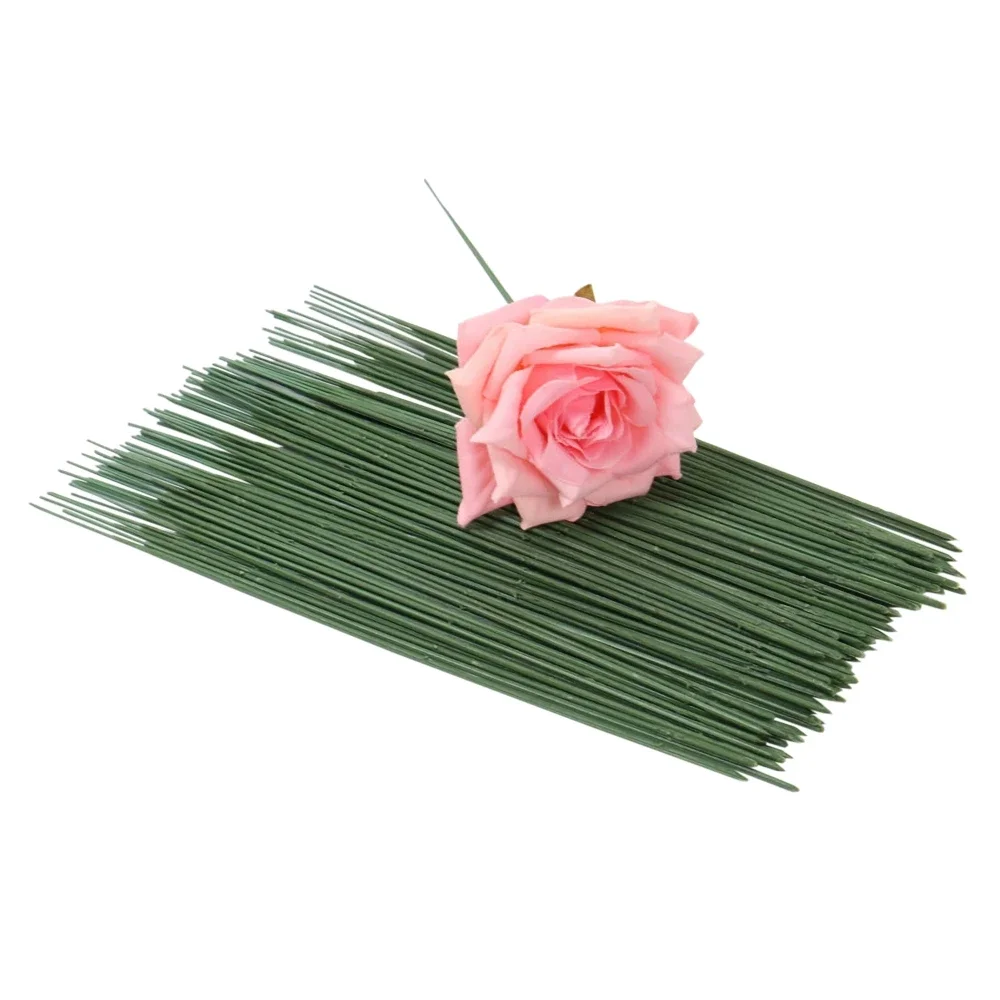 Wire Stem Florist - 100 pçs artificial vaso haste de