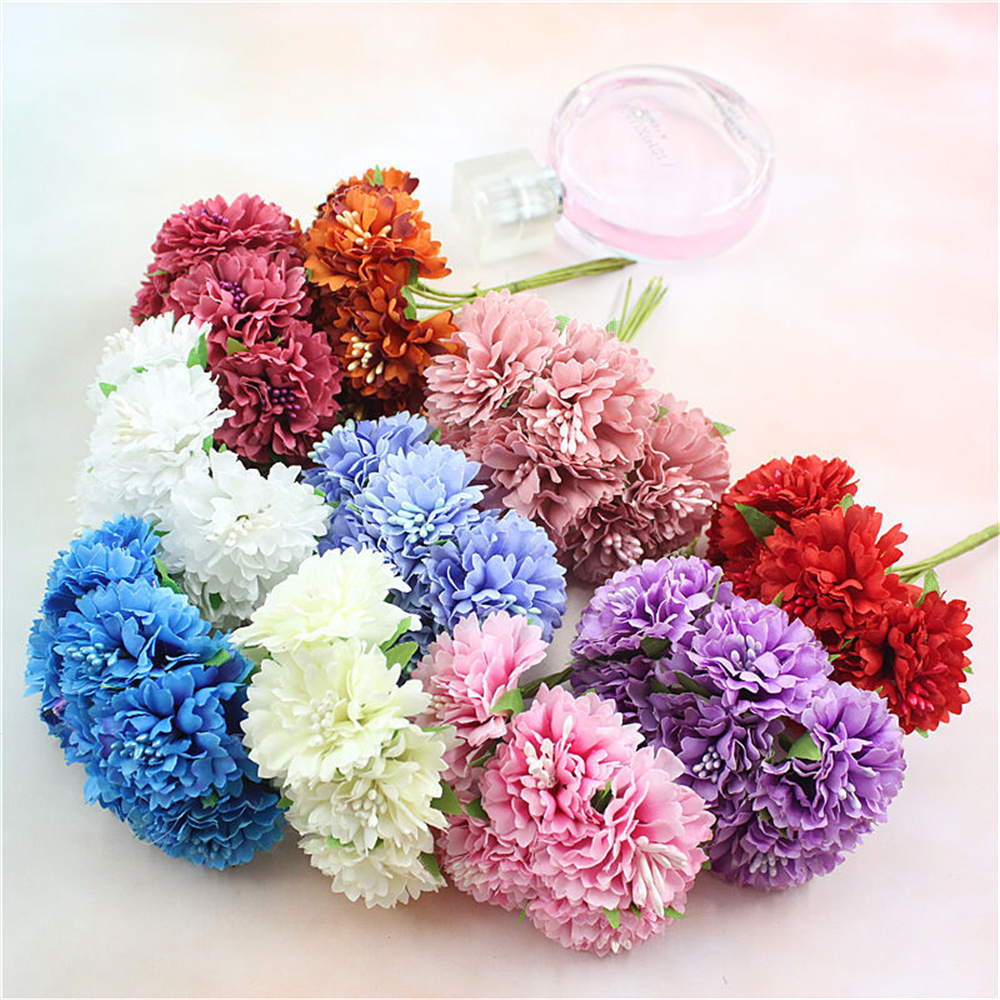 Baby Breath Dried - Buquê de flores artificiais, 18 peças,