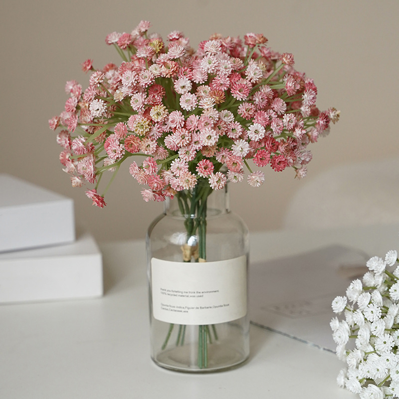 Baby Breath Dried - Flores artificiais de gypsophila, casamento, buquê