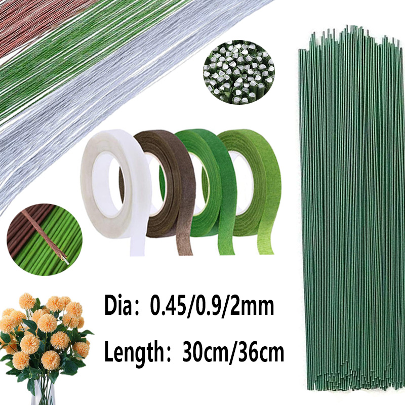 Wire Stem Florist - Hastes de fio floral verde claro