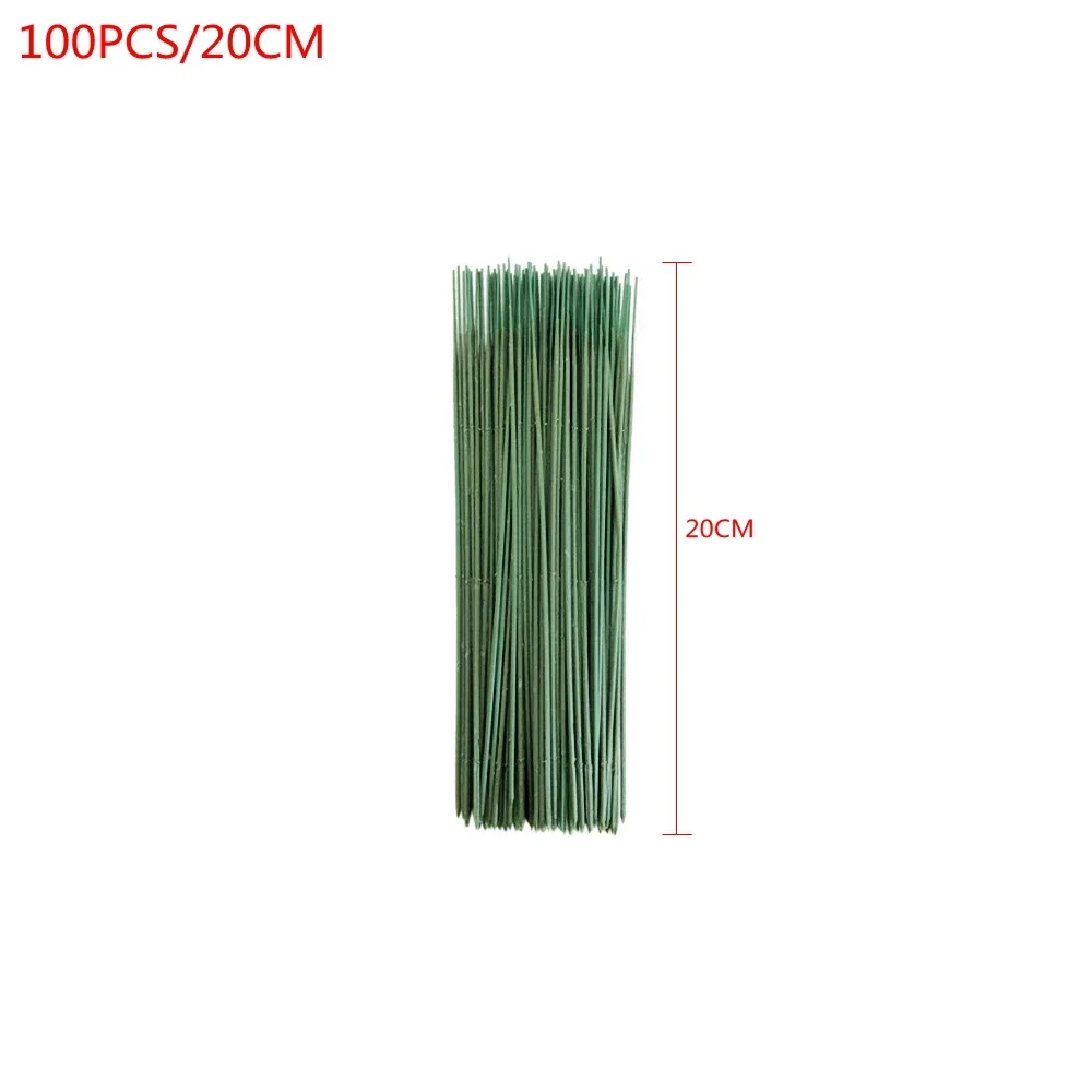 100 pçs artificial vaso haste  - Wire Stem Florist avaliação e preço