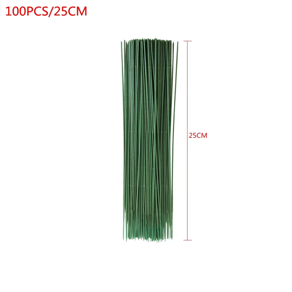 100 pçs artificial vaso haste  - Wire Stem Florist avaliação e preço