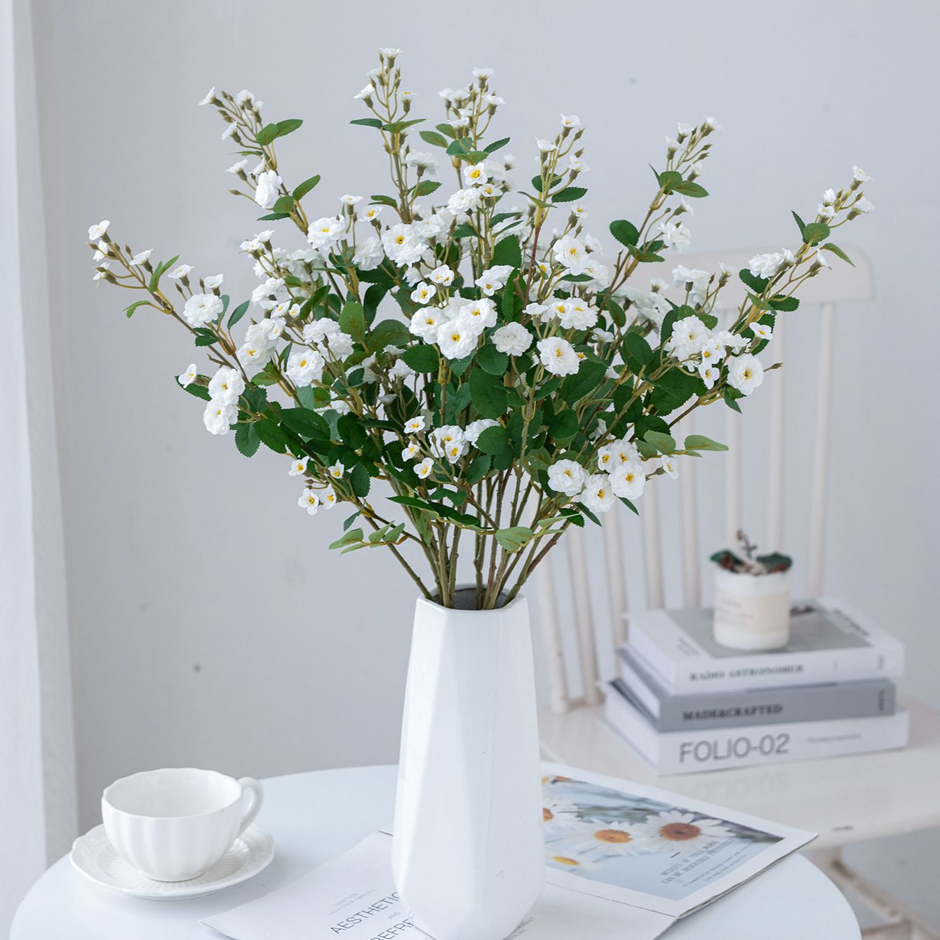 Flores Artificiais Feitas à Mã - Baby Breath Dried avaliação e preço