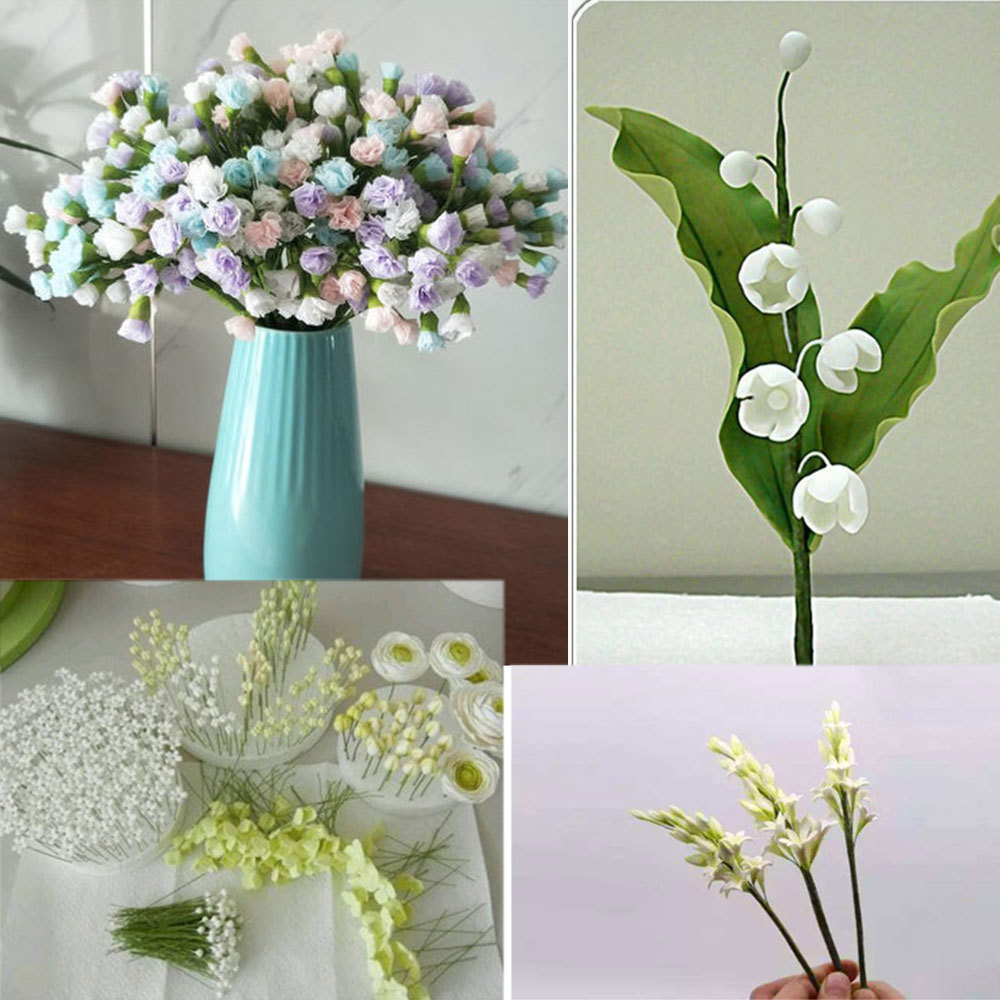 50 pçs/lote 26 #   Arranjiment - Wire Stem Florist avaliação e preço
