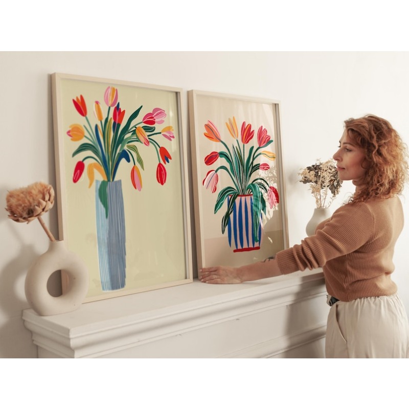 Arte de Parede em Lona com 2 P - Florist Supply Vases avaliação e preço