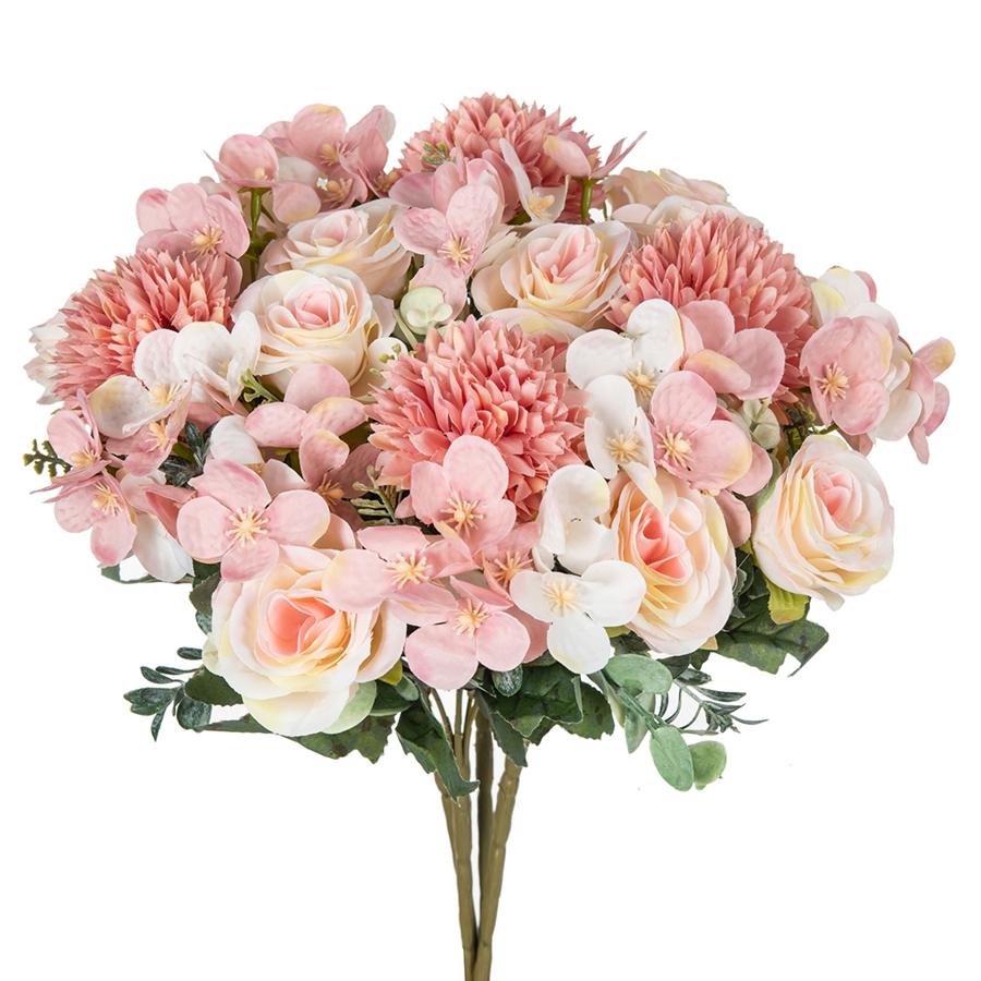 1/4 pçs flor artificial rosa c - Florist Supply Vases avaliação e preço