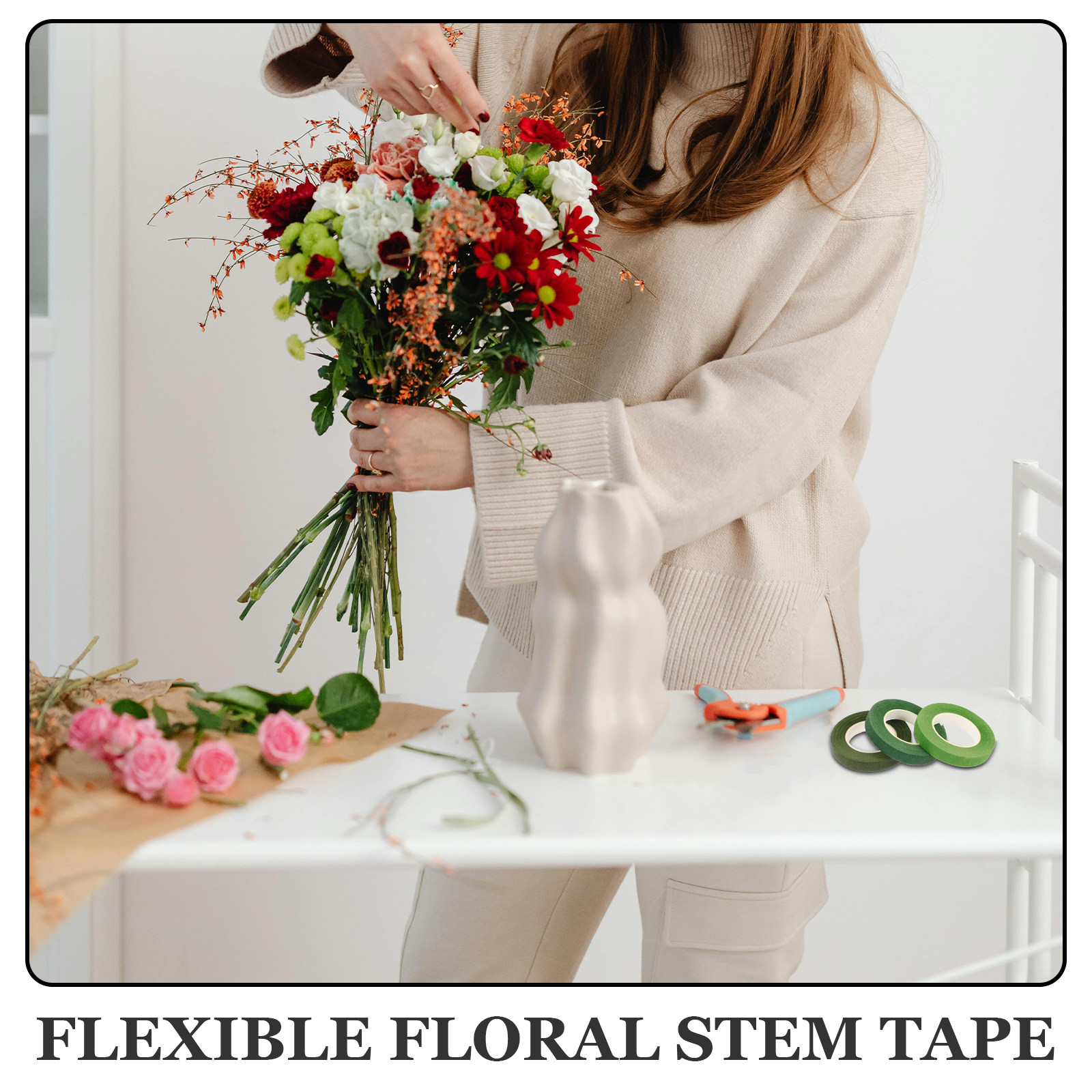 1 Conjunto de Fita e Arame par - Wire Stem Florist avaliação e preço